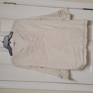 Women's Bohemian off white tunic by JM Collection size 14